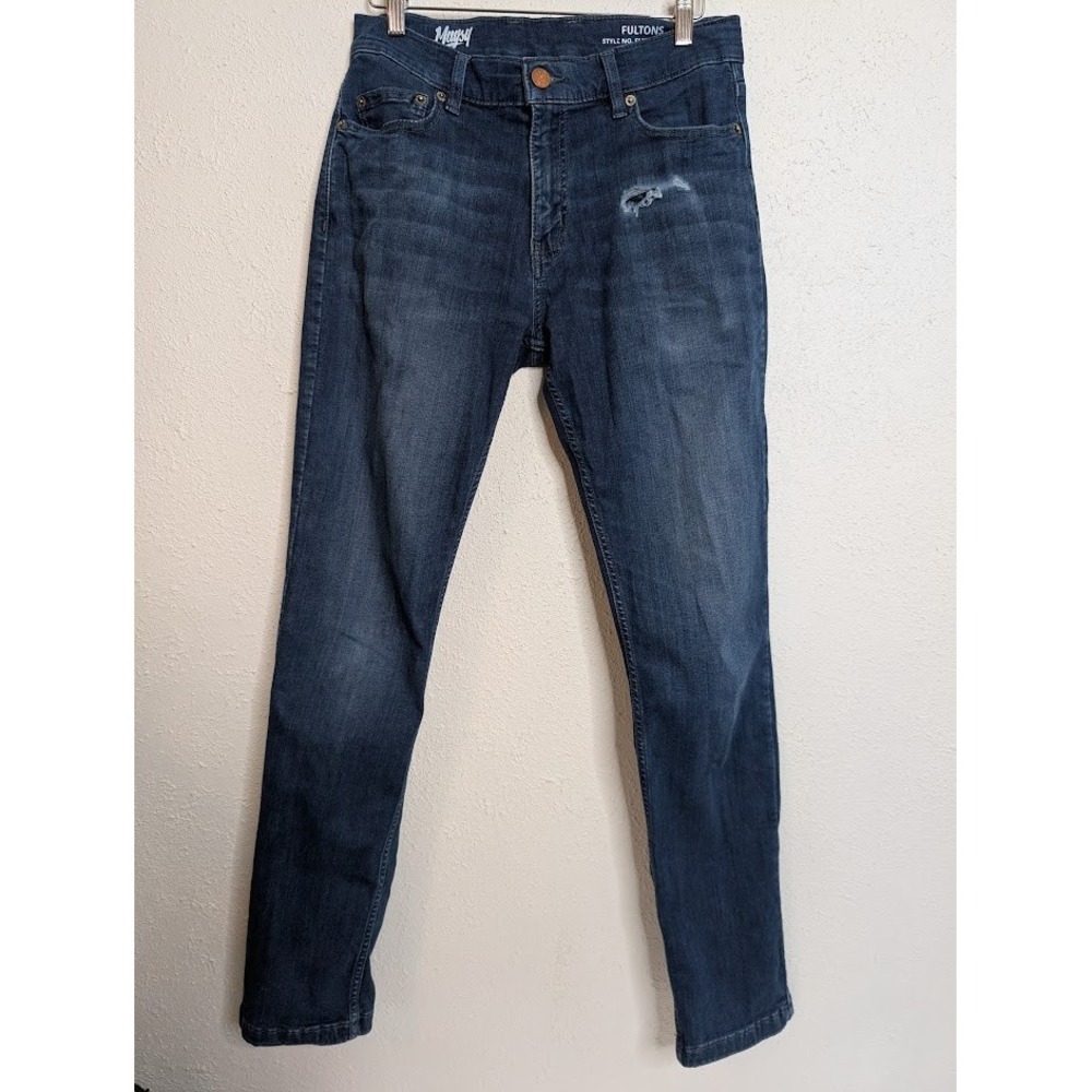 Mugsy Mens Fultons Casual Denim Jeans Classic Blue Jean Size 32 x 32 Normcore